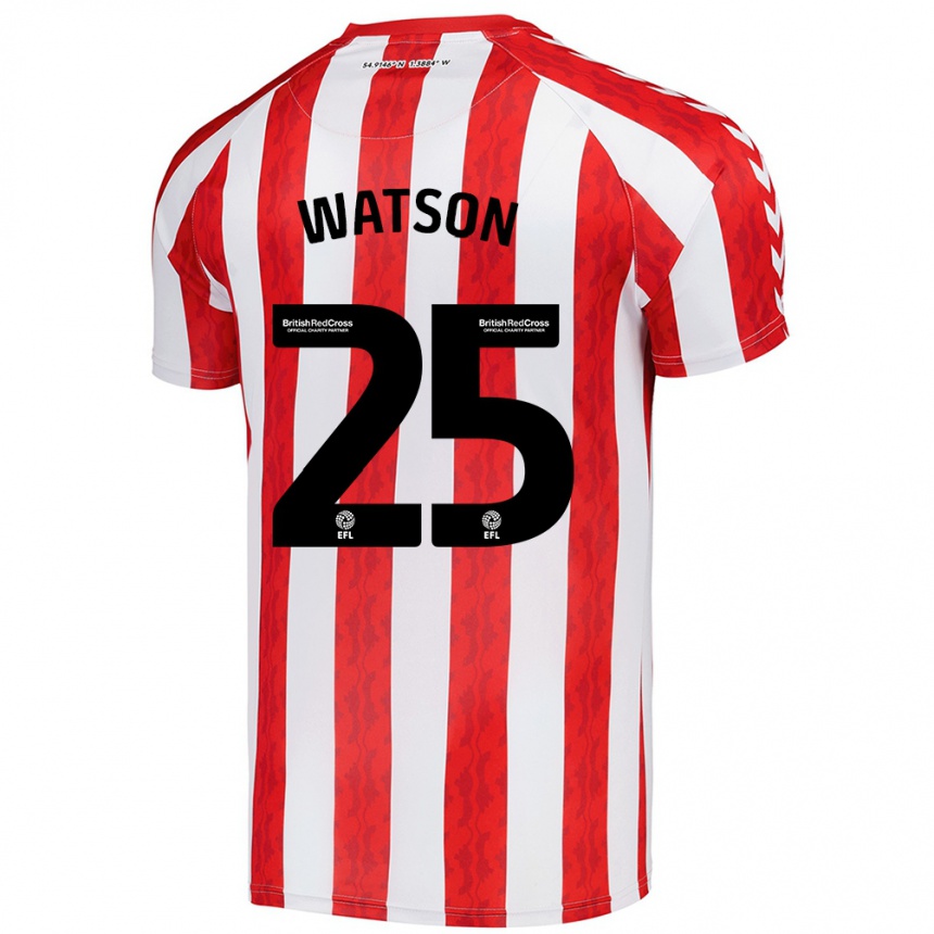 Hombre Fútbol Camiseta Katy Watson #25 Rojo Blanco 1ª Equipación 2024/25 Argentina