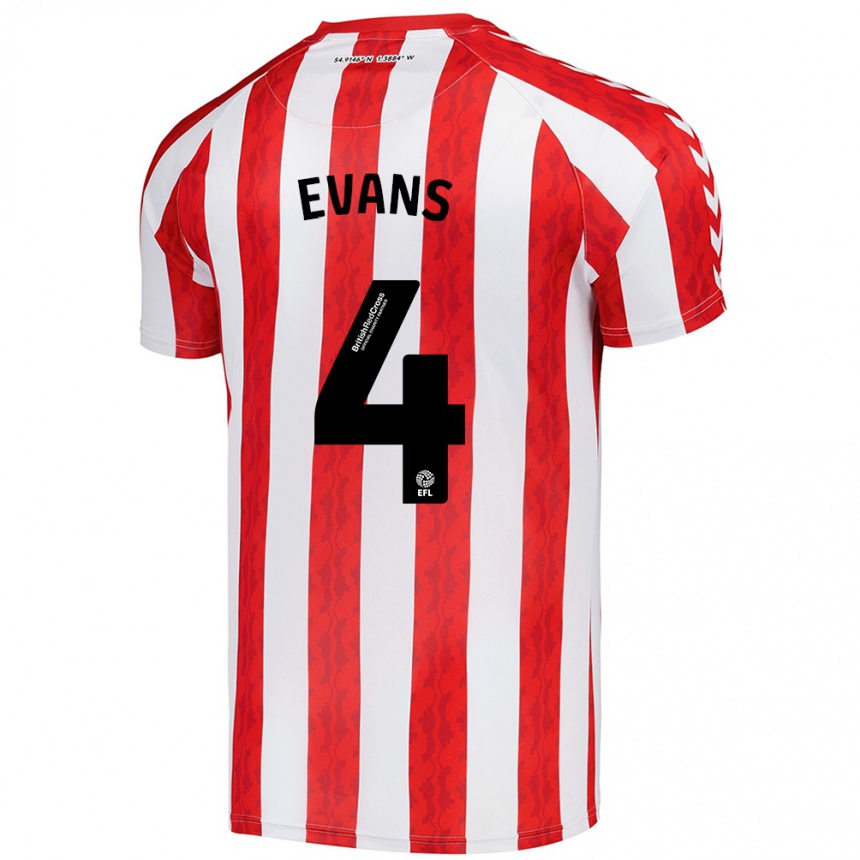 Hombre Fútbol Camiseta Corry Evans #4 Rojo Blanco 1ª Equipación 2024/25 Argentina