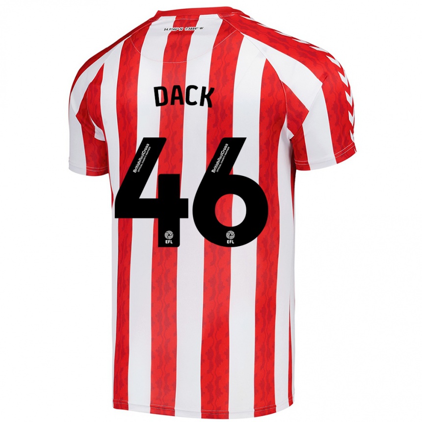 Hombre Fútbol Camiseta Bradley Dack #46 Rojo Blanco 1ª Equipación 2024/25 Argentina