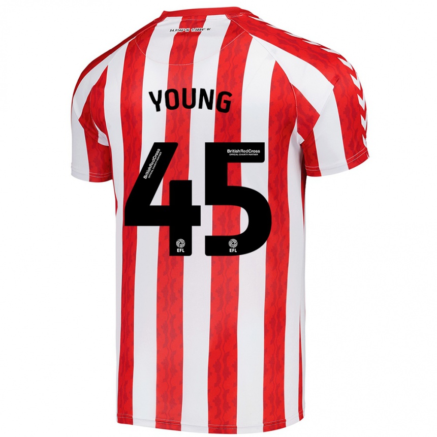 Hombre Fútbol Camiseta Matthew Young #45 Rojo Blanco 1ª Equipación 2024/25 Argentina