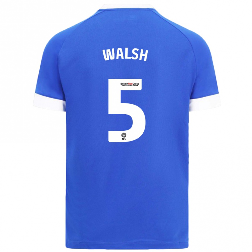 Hombre Fútbol Camiseta Siobhan Walsh #5 Azul Cielo 1ª Equipación 2024/25 Argentina