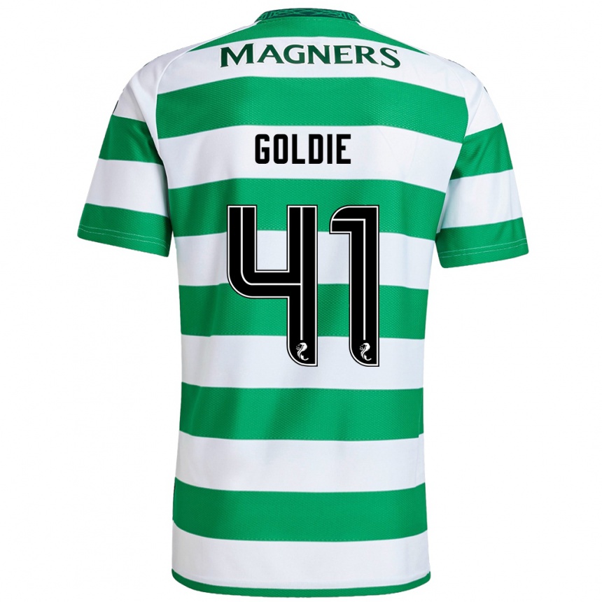 Hombre Fútbol Camiseta Clare Goldie #41 Verde Blanco 1ª Equipación 2024/25 Argentina