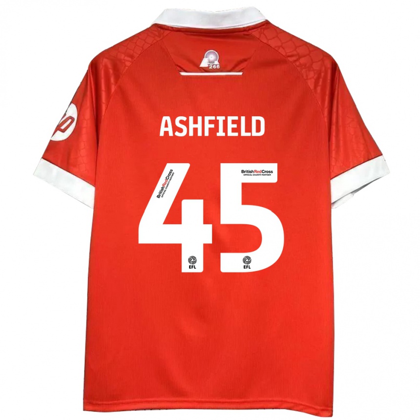 Hombre Fútbol Camiseta Harry Ashfield #45 Rojo Blanco 1ª Equipación 2024/25 Argentina