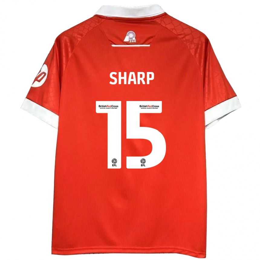 Hombre Fútbol Camiseta Katie Sharp #15 Rojo Blanco 1ª Equipación 2024/25 Argentina