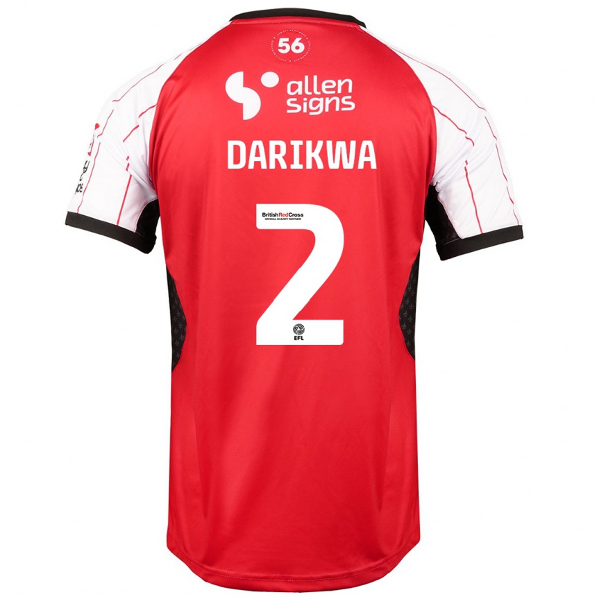 Hombre Fútbol Camiseta Tendayi Darikwa #2 Blanco 1ª Equipación 2024/25 Argentina