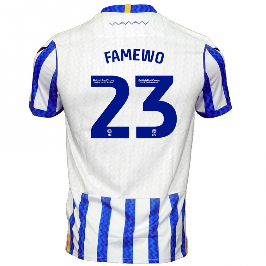 Hombre Fútbol Camiseta Akin Famewo #23 Azul Blanco 1ª Equipación 2024/25 Argentina