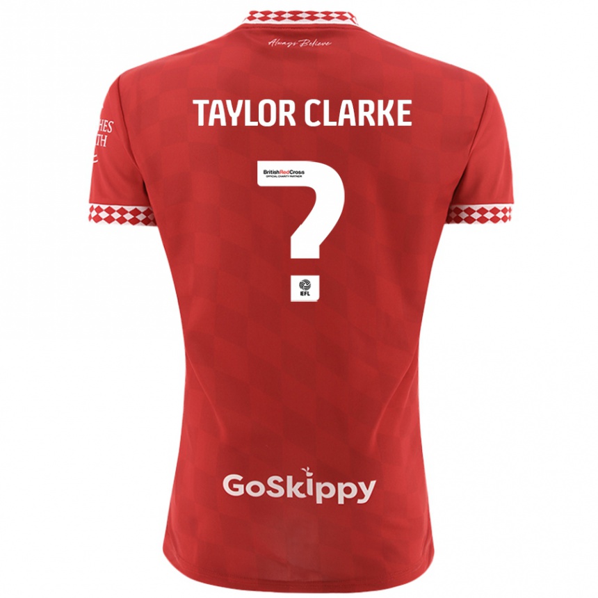 Hombre Fútbol Camiseta Omar Taylor-Clarke #0 Rojo 1ª Equipación 2024/25 Argentina