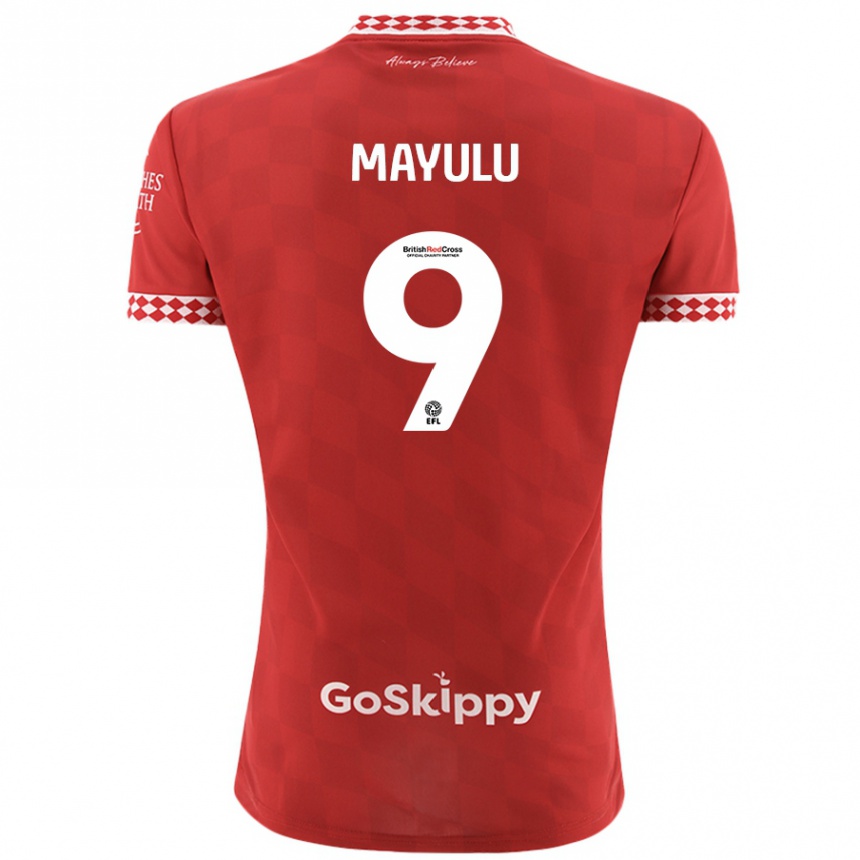 Hombre Fútbol Camiseta Fally Mayulu #9 Rojo 1ª Equipación 2024/25 Argentina