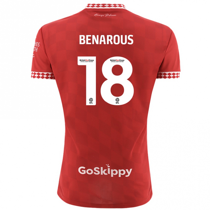 Hombre Fútbol Camiseta Ayman Benarous #18 Rojo 1ª Equipación 2024/25 Argentina