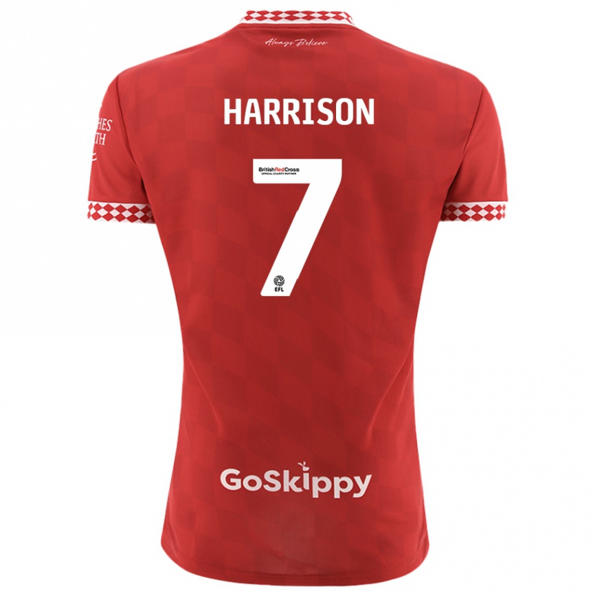 Hombre Fútbol Camiseta Abi Harrison #7 Rojo 1ª Equipación 2024/25 Argentina