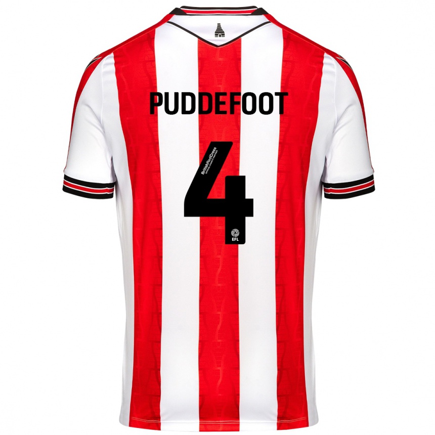 Hombre Fútbol Camiseta Danielle Puddefoot #4 Rojo Blanco 1ª Equipación 2024/25 Argentina