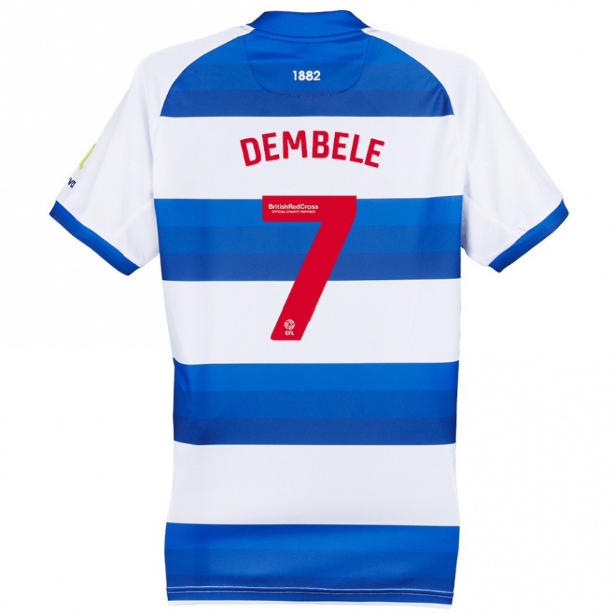 Hombre Fútbol Camiseta Karamoko Dembélé #7 Blanco Azul 1ª Equipación 2024/25 Argentina