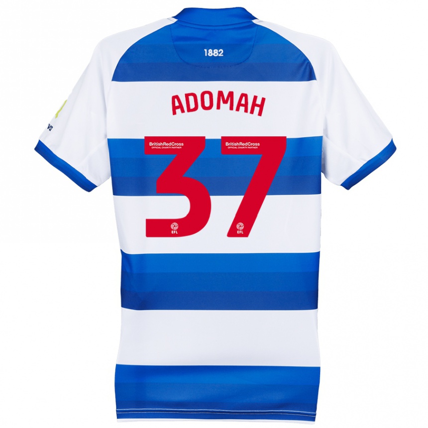 Hombre Fútbol Camiseta Albert Adomah #37 Blanco Azul 1ª Equipación 2024/25 Argentina