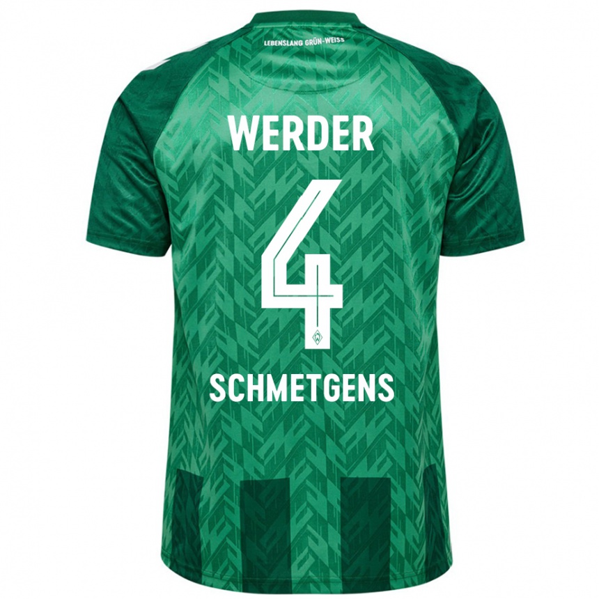 Hombre Fútbol Camiseta Mick Schmetgens #4 Verde 1ª Equipación 2024/25 Argentina