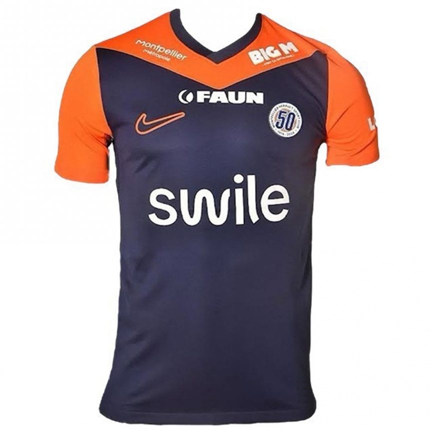 Hombre Fútbol Camiseta Belmin Dizdarevic #1 Azul Marino Naranja 1ª Equipación 2024/25 Argentina