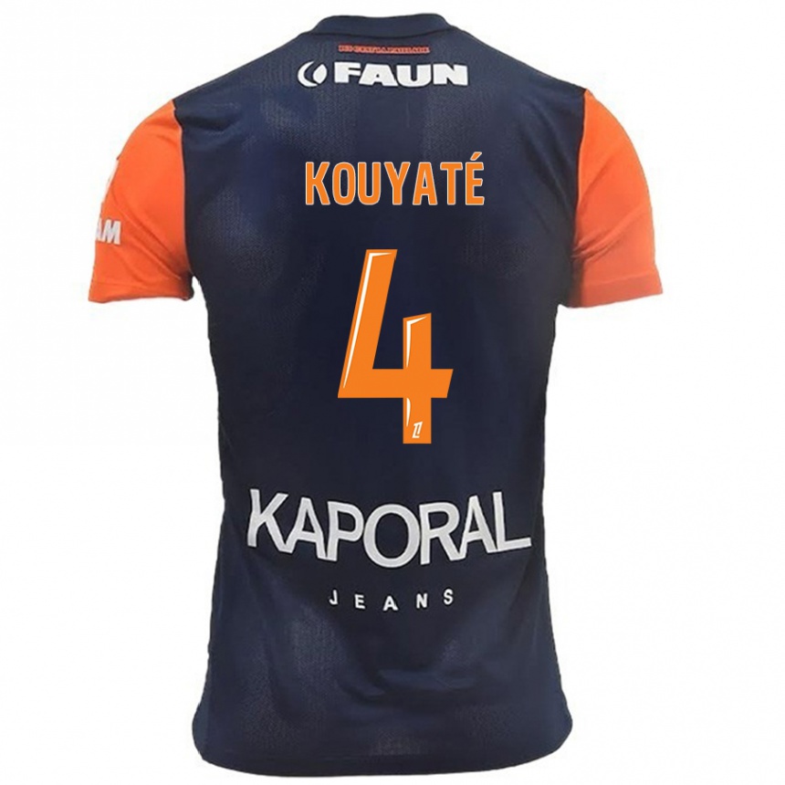 Hombre Fútbol Camiseta Kiki Kouyaté #4 Azul Marino Naranja 1ª Equipación 2024/25 Argentina