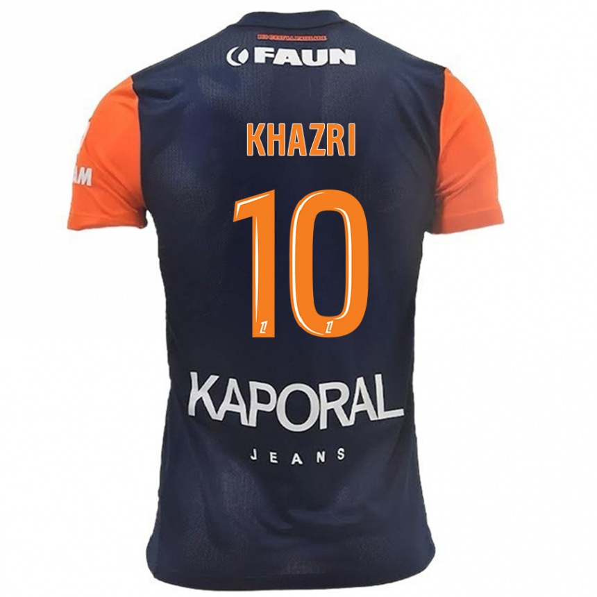 Hombre Fútbol Camiseta Wahbi Khazri #10 Azul Marino Naranja 1ª Equipación 2024/25 Argentina