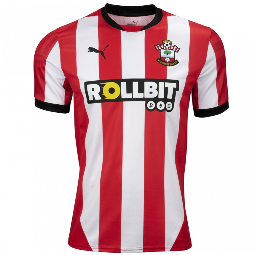 Hombre Fútbol Camiseta Alfie Prescott #0 Rojo Blanco 1ª Equipación 2024/25 Argentina