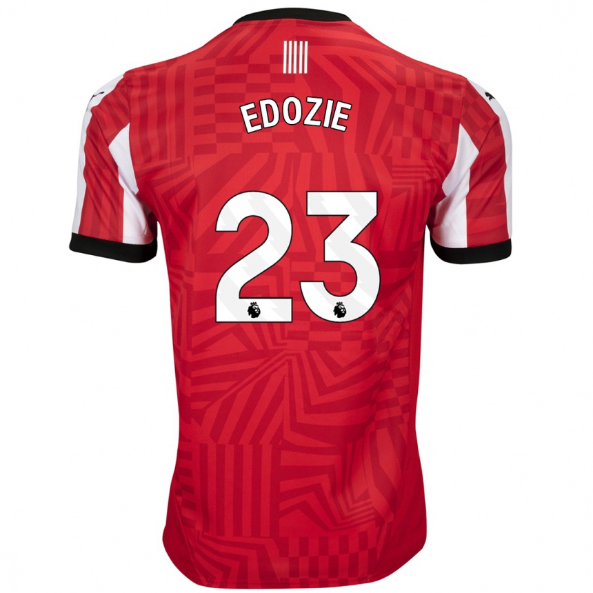 Hombre Fútbol Camiseta Samuel Edozie #23 Rojo Blanco 1ª Equipación 2024/25 Argentina