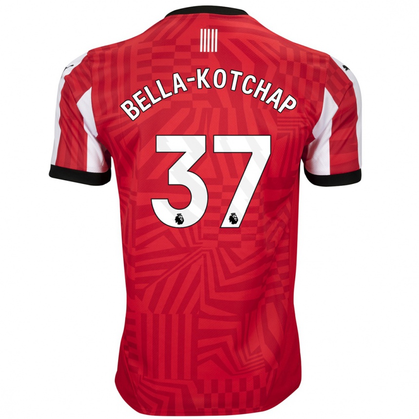 Hombre Fútbol Camiseta Armel Bella-Kotchap #37 Rojo Blanco 1ª Equipación 2024/25 Argentina