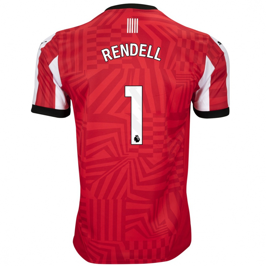 Hombre Fútbol Camiseta Kayla Rendell #1 Rojo Blanco 1ª Equipación 2024/25 Argentina