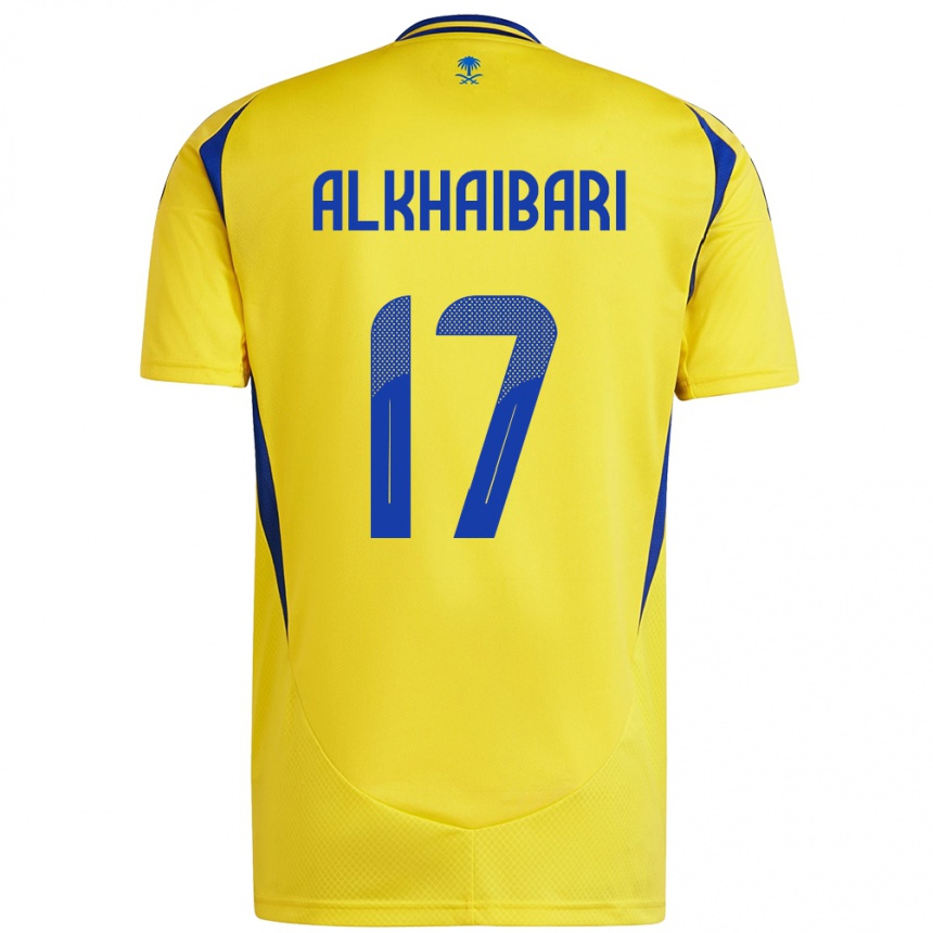 Hombre Fútbol Camiseta Abdullah Al-Khaibari #17 Amarillo Azul 1ª Equipación 2024/25 Argentina