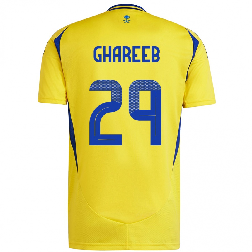 Hombre Fútbol Camiseta Abdulrahman Ghareeb #29 Amarillo Azul 1ª Equipación 2024/25 Argentina