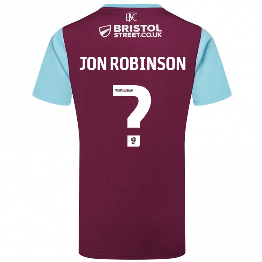 Hombre Fútbol Camiseta Jon Ander Vilar Robinson #0 Borgoña Azul Cielo 1ª Equipación 2024/25 Argentina