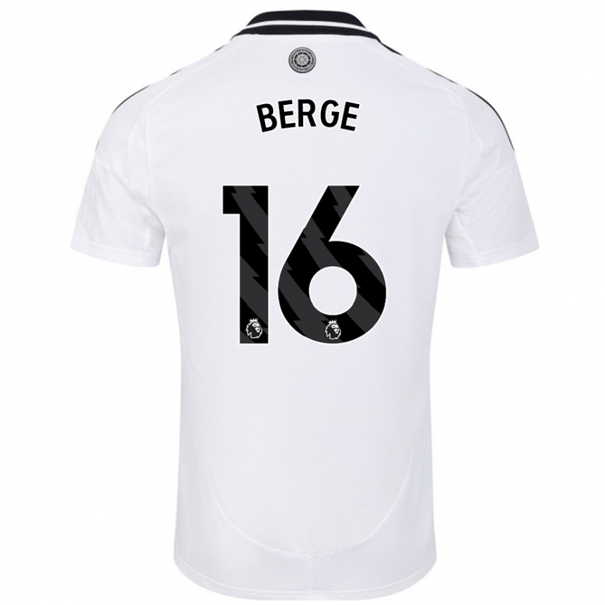 Hombre Fútbol Camiseta Sander Berge #16 Blanco 1ª Equipación 2024/25 Argentina