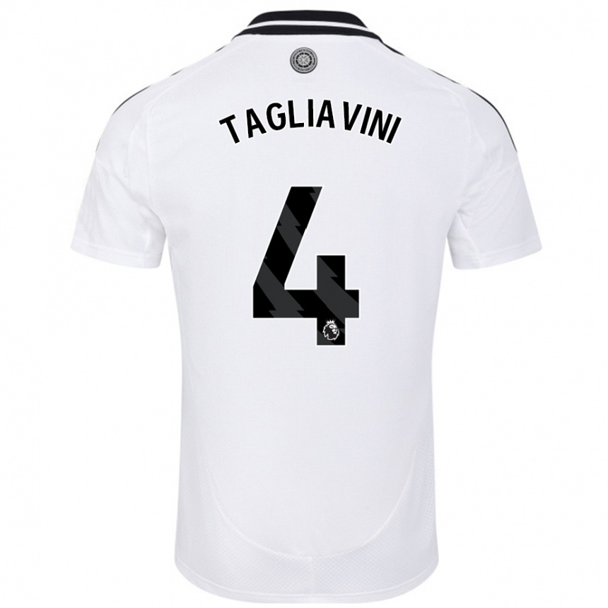 Hombre Fútbol Camiseta Ella Tagliavini #4 Blanco 1ª Equipación 2024/25 Argentina