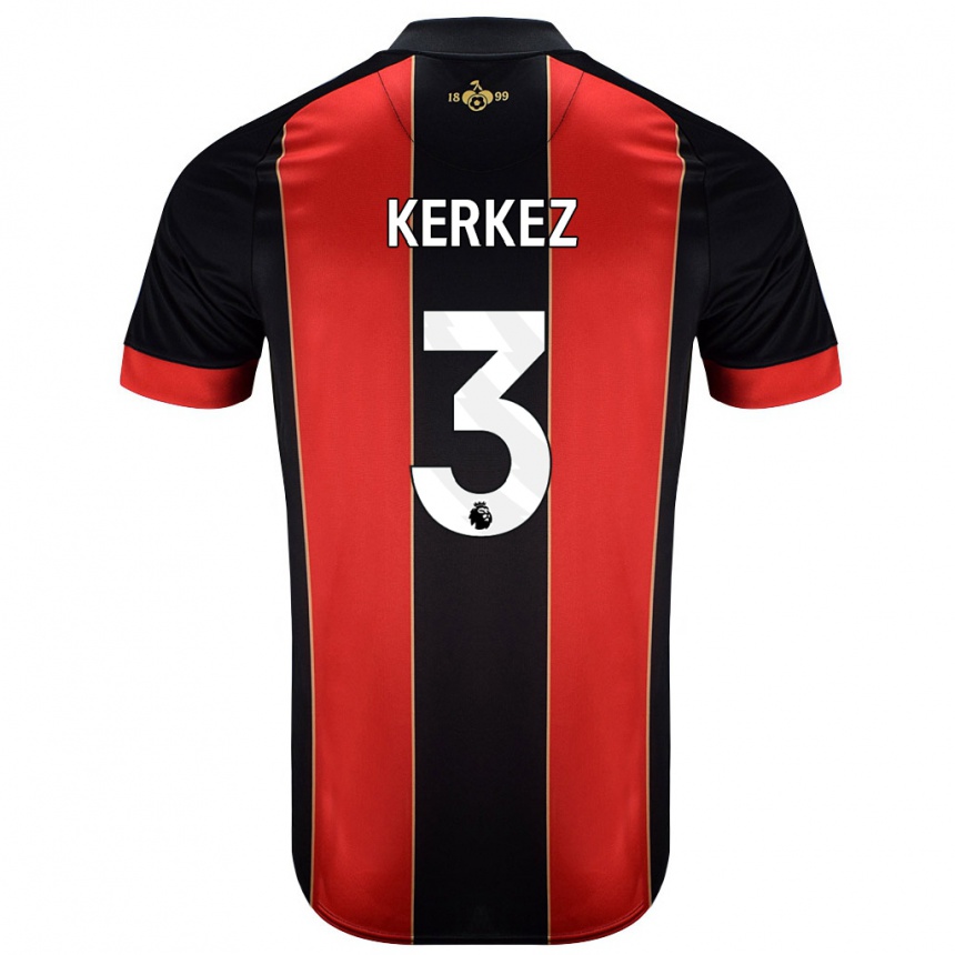 Hombre Fútbol Camiseta Milos Kerkez #3 Rojo Negro 1ª Equipación 2024/25 Argentina