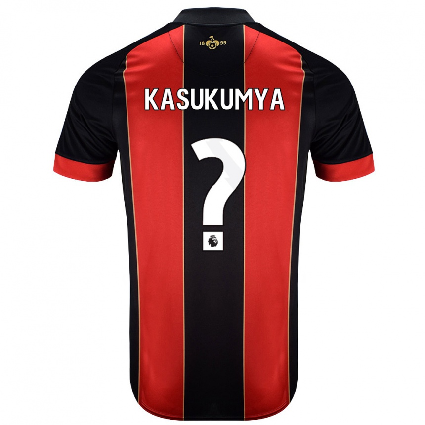 Hombre Fútbol Camiseta Kashanga Kasukumya #0 Rojo Negro 1ª Equipación 2024/25 Argentina