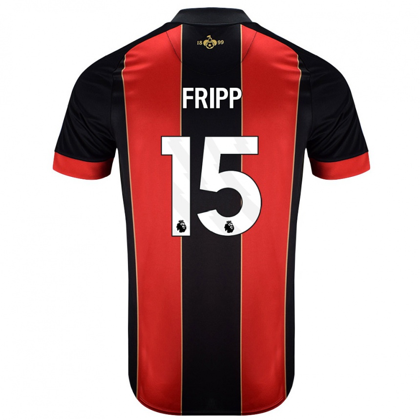 Hombre Fútbol Camiseta Kelly Fripp #15 Rojo Negro 1ª Equipación 2024/25 Argentina