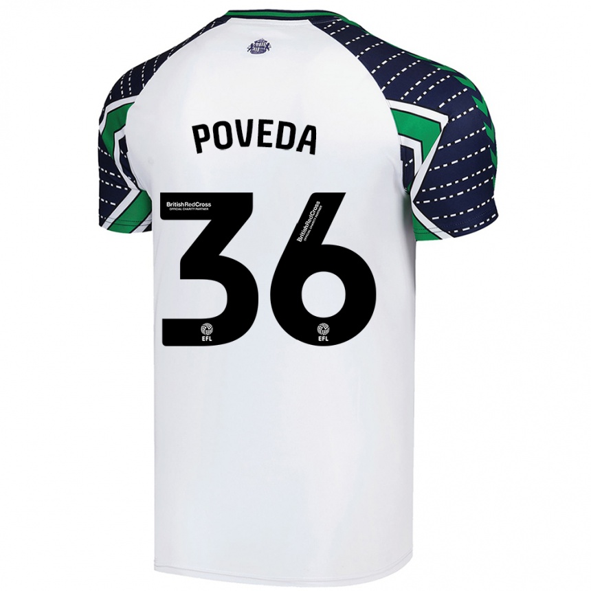 Hombre Fútbol Camiseta Ian Poveda #36 Blanco 2ª Equipación 2024/25 Argentina