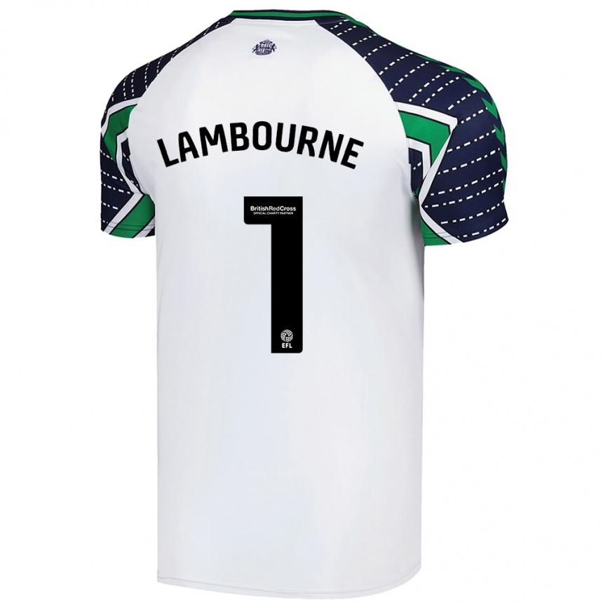 Hombre Fútbol Camiseta Demi Lambourne #1 Blanco 2ª Equipación 2024/25 Argentina