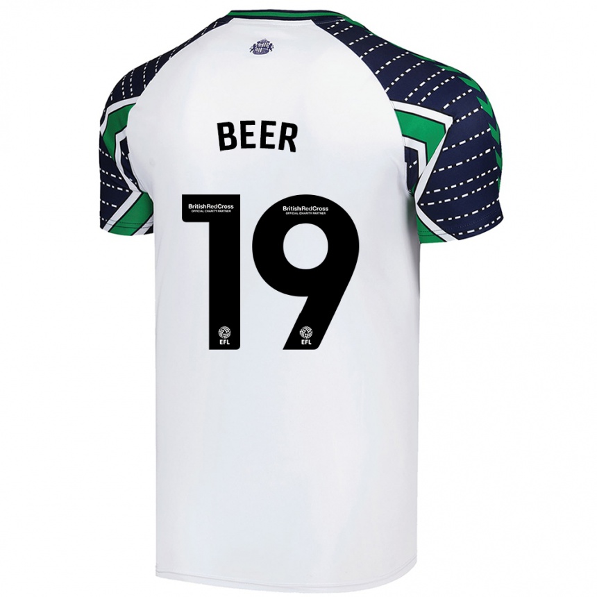 Hombre Fútbol Camiseta Megan Beer #19 Blanco 2ª Equipación 2024/25 Argentina