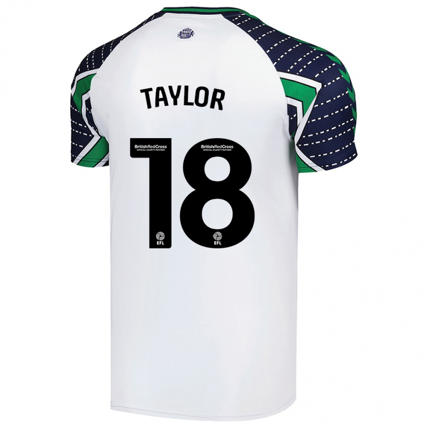 Hombre Fútbol Camiseta Ellis Taylor #18 Blanco 2ª Equipación 2024/25 Argentina