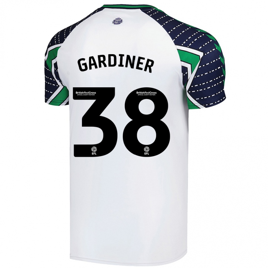 Hombre Fútbol Camiseta Harry Gardiner #38 Blanco 2ª Equipación 2024/25 Argentina