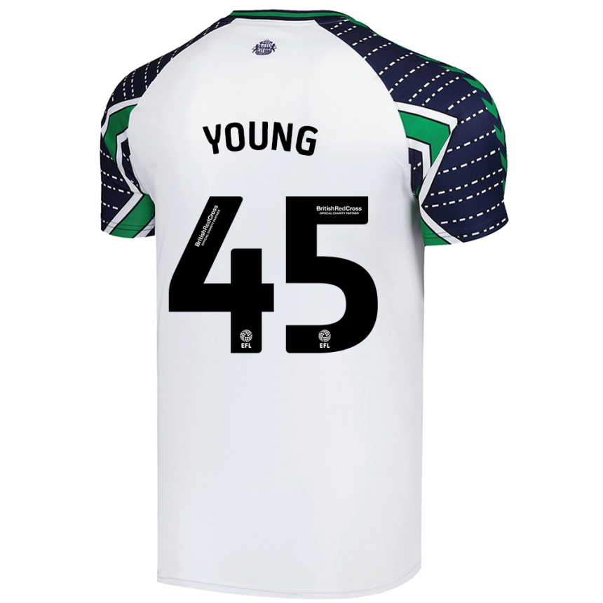 Hombre Fútbol Camiseta Matthew Young #45 Blanco 2ª Equipación 2024/25 Argentina