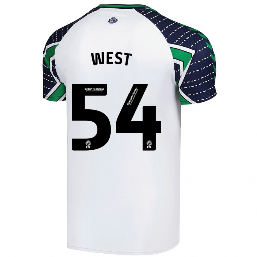 Hombre Fútbol Camiseta Ella West #54 Blanco 2ª Equipación 2024/25 Argentina