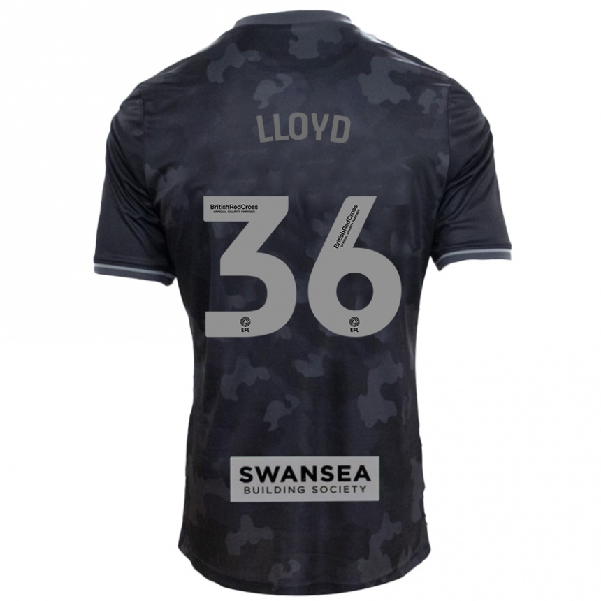 Hombre Fútbol Camiseta Ben Lloyd #36 Negro 2ª Equipación 2024/25 Argentina