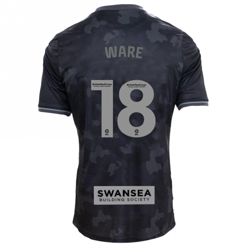 Hombre Fútbol Camiseta Phoebe Ware #18 Negro 2ª Equipación 2024/25 Argentina