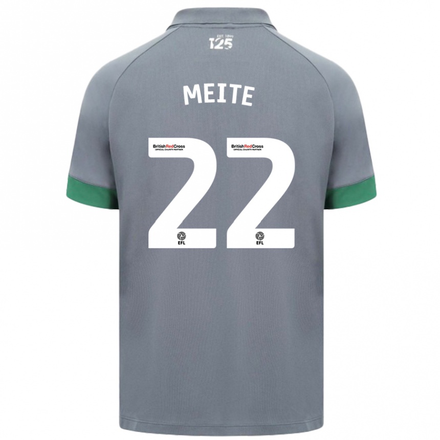 Hombre Fútbol Camiseta Yakou Méïté #22 Gris Oscuro 2ª Equipación 2024/25 Argentina