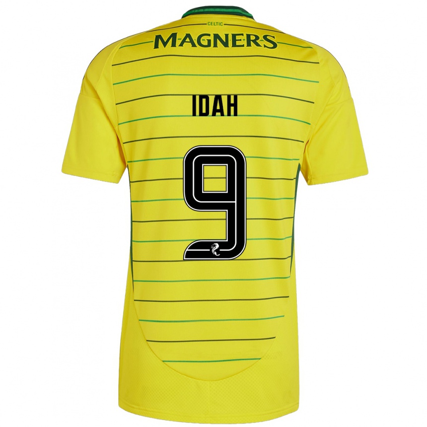 Hombre Fútbol Camiseta Adam Idah #9 Amarillo 2ª Equipación 2024/25 Argentina