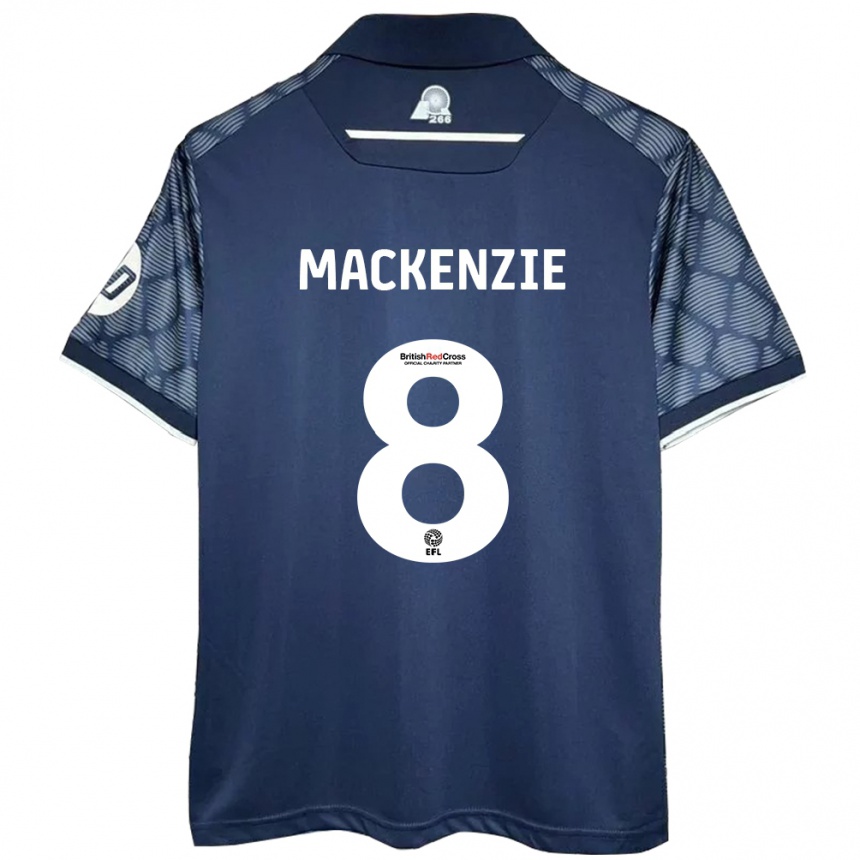 Hombre Fútbol Camiseta Libby Mackenzie #8 Negro 2ª Equipación 2024/25 Argentina