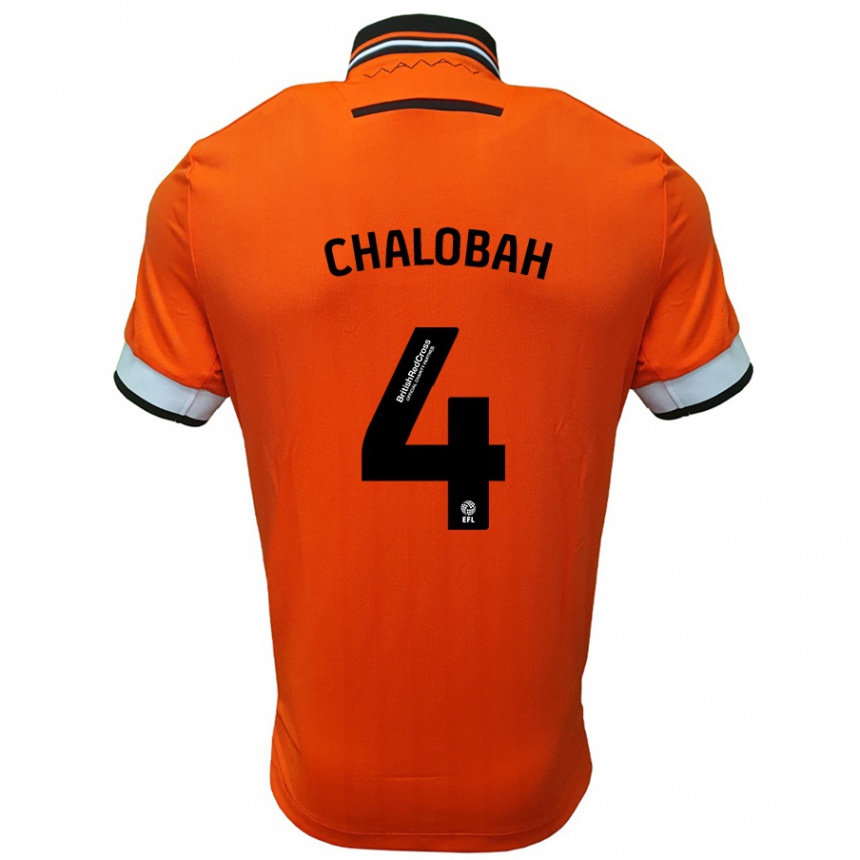 Hombre Fútbol Camiseta Nathaniel Chalobah #4 Naranja Blanco 2ª Equipación 2024/25 Argentina