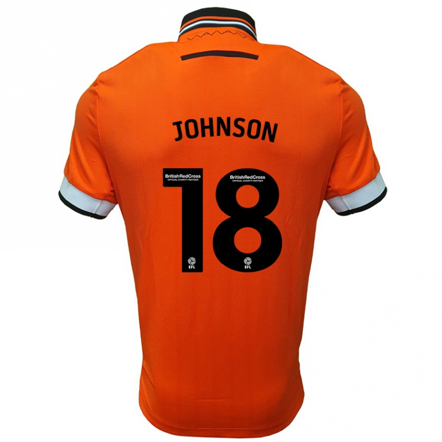 Hombre Fútbol Camiseta Marvin Johnson #18 Naranja Blanco 2ª Equipación 2024/25 Argentina