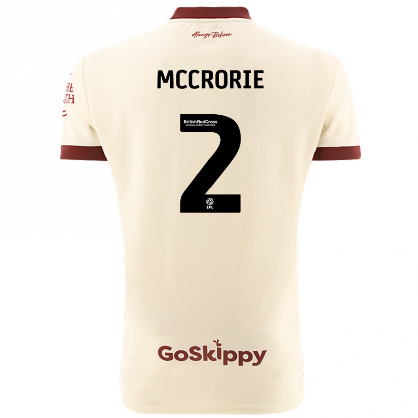 Hombre Fútbol Camiseta Ross Mccrorie #2 Crema Blanco 2ª Equipación 2024/25 Argentina