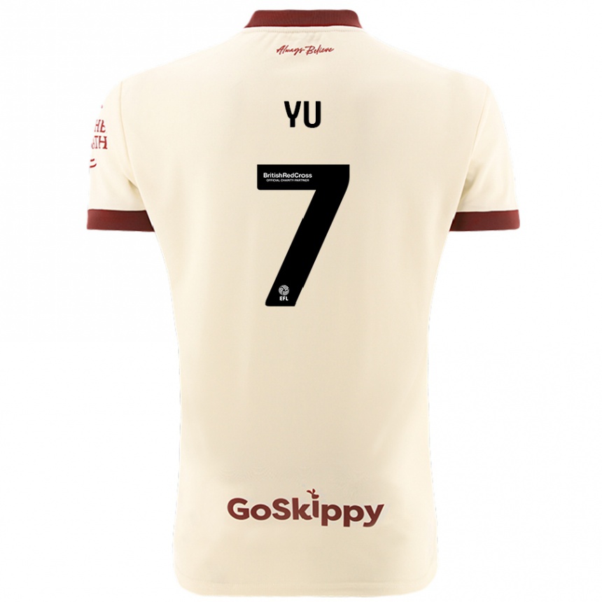 Hombre Fútbol Camiseta Yu Hirakawa #7 Crema Blanco 2ª Equipación 2024/25 Argentina