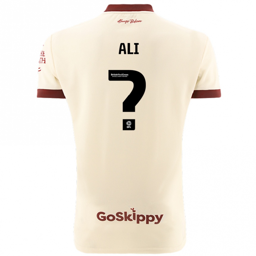 Hombre Fútbol Camiseta Zack Ali #0 Crema Blanco 2ª Equipación 2024/25 Argentina